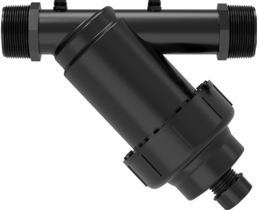 Filtrs disku 1 1/2" plastmasas korpusā vidējs
